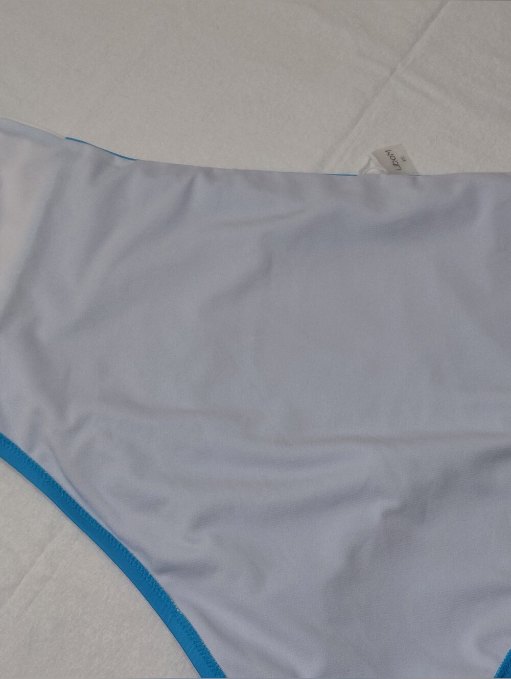 High-Waist Women’s Bikini Bottoms in Bright Blue - Picture 12 of 16